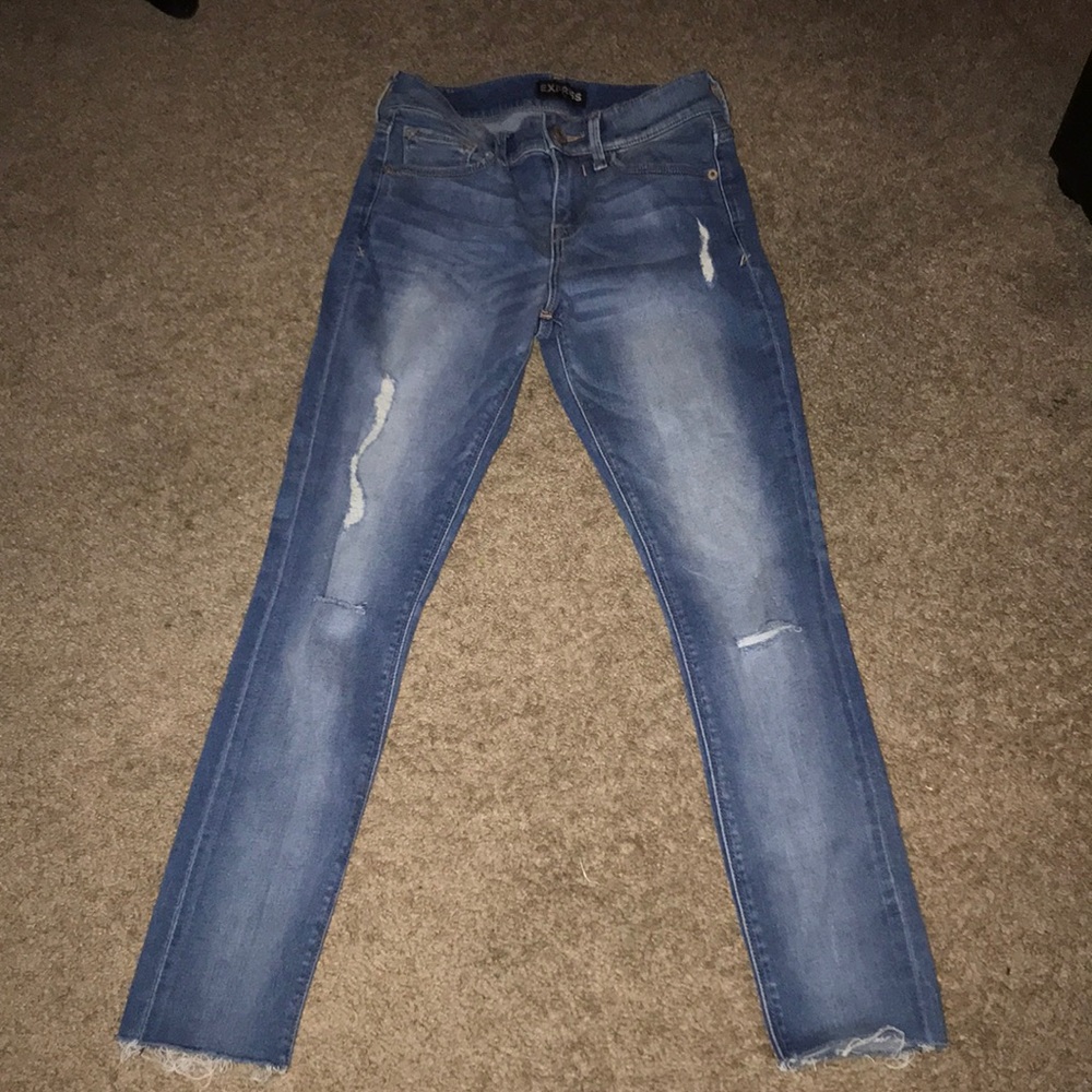 Express ultimate stretch cropped denim